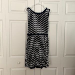 Navy and white dress